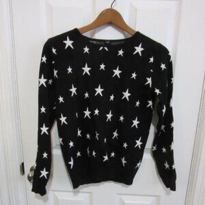 Miu Mod White Star Black Sweater Small David Rose Schitts Creek